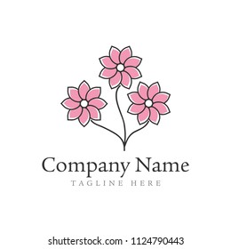 abstract creative flower logo design