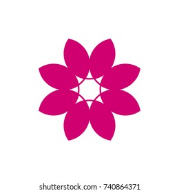 abstract creative flower logo design