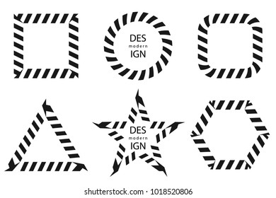 Abstract creative frames. Vector modern design elements.