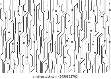 Abstract Creative futuristic circuit board technology background. Circuit board with various technology elements.