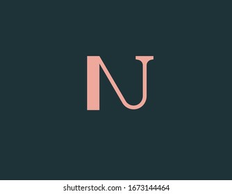 Abstract creative geometric logo icon letter N and number two inverted for your company