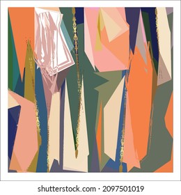 Abstract creative geometric pattern with Colorful background 