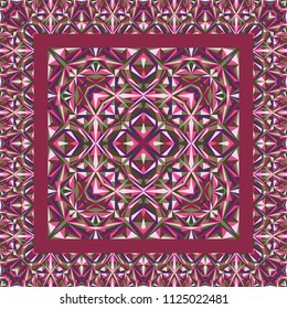 Abstract creative geometric shawl, scarf pattern. Vector ornamental background for textile, surface, decor design.