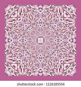 Abstract creative geometric shawl, scarf pattern. Vector abstract ornamental background for textile, surface, decor design.