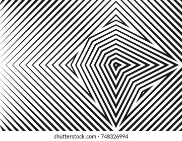 Abstract creative geometric vector background. Black and white stripes pattern for modern design.