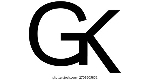 
abstraktes kreatives gk-Letter-Logo-Design.