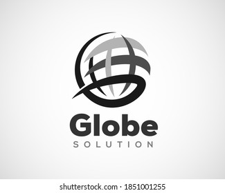 abstract creative globe earth world business logo symbol design