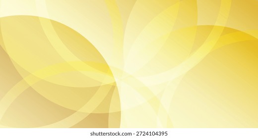 Diseño de fondo de forma circular de gradiente dorado creativo abstracto.