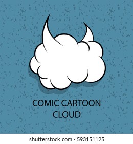 Abstract creative hand drawn vector colored blank bubble. Comic book cartoon funny text dialog empty cloud. For sale banner. Comic speech balloon background pop art style. Vintage texture.