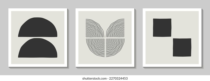 Resumen composición geométrica creativa pintada a mano para la decoración de paredes, cubierta, folleto y diseño interior, fondo vectorial en eps 10