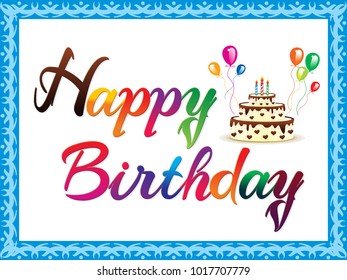 abstract creative happy birthday background vector illustration