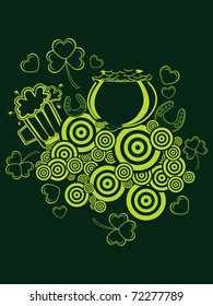 abstract creative happy st patricks day pattern background for celebration
