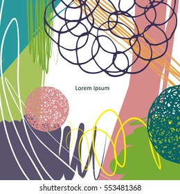 Abstract creative header. Modern universal background. Wedding, anniversary, birthday, Valentine's day, party invitations. Vector illustration