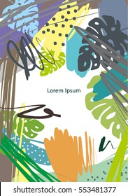 Abstract creative header. Modern universal background. Wedding, anniversary, birthday, Valentine's day, party invitations. Vector illustration