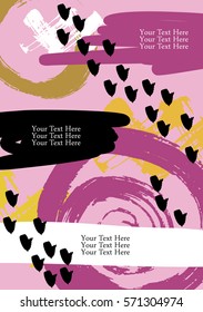 Abstract creative header. Modern universal background. Wedding, anniversary, birthday, Valentine's day, party invitations. Vector illustration
