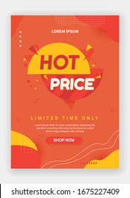 Reflejo creativo de precios calientes. puede ser utilizado como diseño de afiches o banners. Para ir de compras.