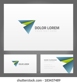 Resumen icono creativo y tarjeta de visita. Elementos de diseño de vectores. 