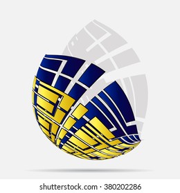 Abstract creative illustration logo design.