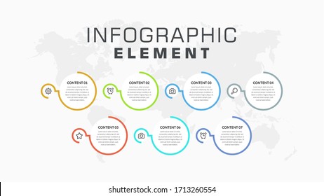 Plantilla Infográfica Creativa Resumen para Diseño de Vector de Negocios