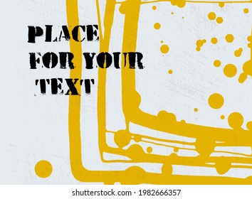 Abstract creative ink header. Hand Drawn textures made with ink. Vector illustration