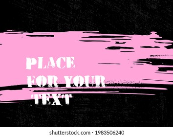 Abstract creative ink header. Hand Drawn textures made with ink. Vector illustration