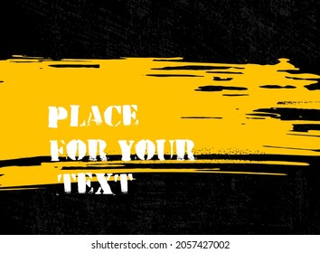 Abstract creative ink header. Hand Drawn textures made with ink. Vector illustration