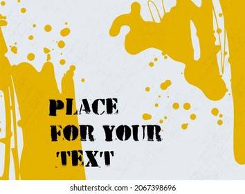Abstract creative ink header. Hand Drawn textures made with ink. Vector illustration