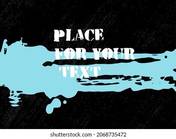 Abstract creative ink header. Hand Drawn textures made with ink. Vector illustration