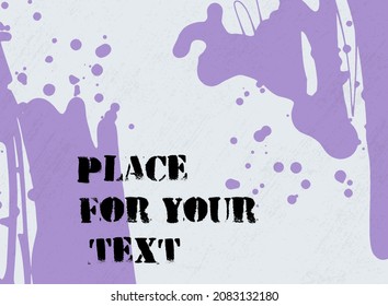 Abstract creative ink header. Hand Drawn textures made with ink. Vector illustration
