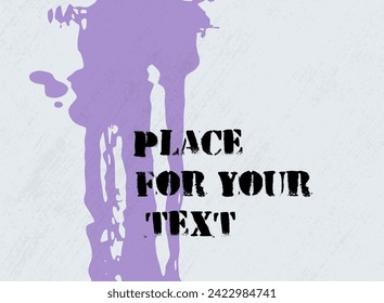 Abstract creative ink header. Hand Drawn textures made with ink. Vector illustration