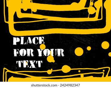 Encabezado de tinta creativa abstracta. Texturas dibujadas a mano hechas con tinta. Ilustración de vector