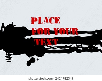 Encabezado de tinta creativa abstracta. Texturas dibujadas a mano hechas con tinta. Ilustración de vector