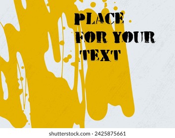 Abstract creative ink header. Hand Drawn textures made with ink. Vector illustration
