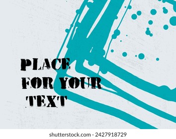 Abstract creative ink header. Hand Drawn textures made with ink. Vector illustration