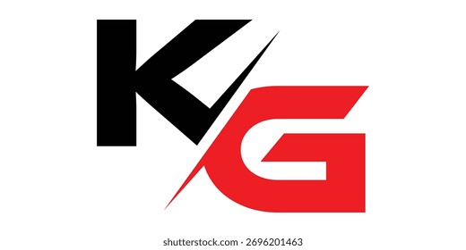 abstraktes kreatives Logo-Design für KG-Buchstaben.