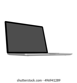 Abstract creative Laptop. Isolated mockup on background. Isometric 3D style template. For web and mobile app clipart art. Concept idea design element. Vector illustration infographics theme.