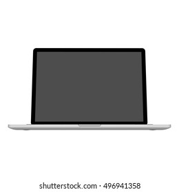Abstract creative Laptop. Isolated mockup on background. Isometric 3D style template. For web and mobile app clipart art. Concept idea design element. Vector illustration infographics theme.