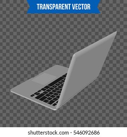 Abstract creative Laptop. Isolated mockup on background. Isometric 3D style template. For web and mobile app clipart art. Concept idea design element. Vector illustration infographics theme.