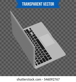 Abstract creative Laptop. Isolated mockup on background. Isometric 3D style template. For web and mobile app clipart art. Concept idea design element. Vector illustration infographics theme.