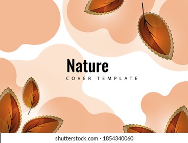 Abstract creative leaves, waves, bright modern background. Ecology concept. Vector illustration for your design.