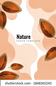 Abstract creative leaves, waves, bright modern background. Ecology concept. Vector illustration for your design.