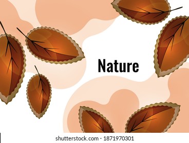 Abstract creative leaves, waves, bright modern background. Ecology concept. Vector illustration for your design.