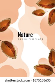 Abstract creative leaves, waves, bright modern background. Ecology concept. Vector illustration for your design.