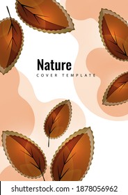 Abstract creative leaves, waves, bright modern background. Ecology concept. Vector illustration for your design.