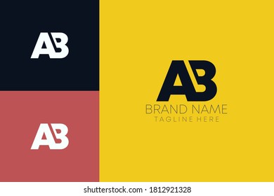 abstract creative letter ab joint iconic business logo design vector. ab letter logo. ab letter UI icon for app. ab letter logo design for creative business