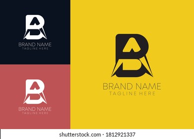 abstract creative letter ab joint iconic business logo design vector. ab letter logo. ab letter UI icon for app. ab letter logo design for creative business