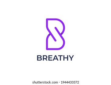 Abstraktes Logo für Kreativbuchstaben B