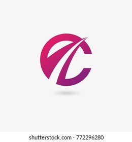 Abstract Creative letter C logo icon