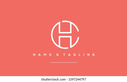 Abstract creative letter CH,HC,C and H