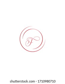 Texto creativo abstracto plantilla de logotipo de las iniciales F, logotipo vectorial para la identidad empresarial y de la empresa 